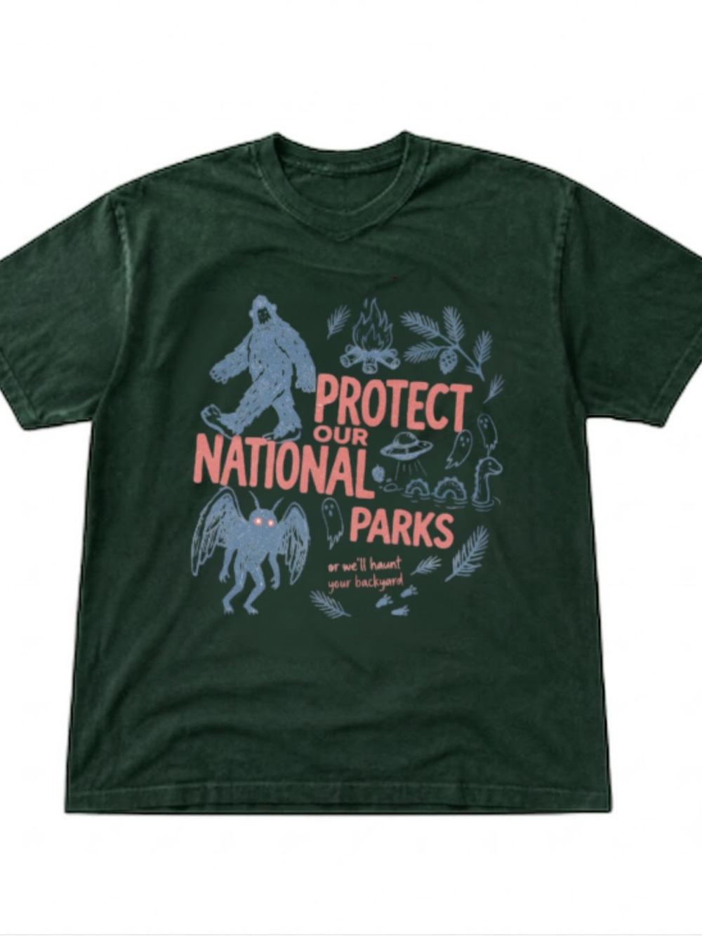 Gildan Protect Our National Parks Graphic T-Shirt - Dark Green